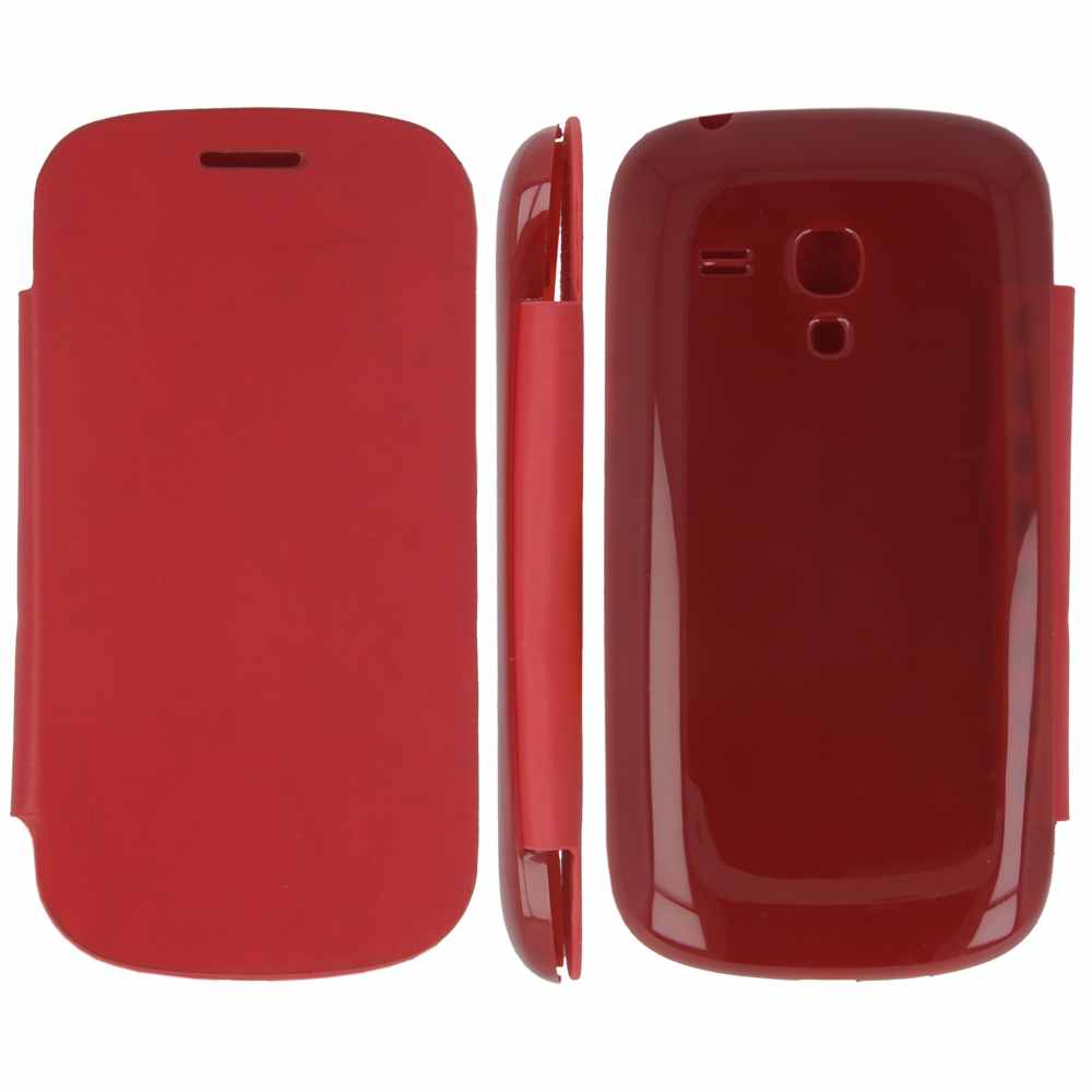 Telef Acc Funda Flip Case Samsung S3 Mini Roja